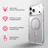 Tech21 Evo Crystal Case with MagSafe for iPhone 17/18 Pro Max 6.9" Clear Pink - T21-11702