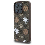Guess 4G PU Peony Background Case with MagSafe for iPhone 16 Pro Max 6.9" Brown - GUHMP16XP4PWPW