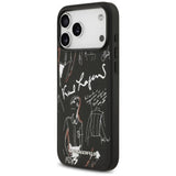 Karl Lagerfeld Grained Pattern & Logo Case with MagSafe for iPhone 17 Pro Max 6.9" Black - KLHMP17XPGGRMPK
