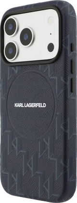 Karl Lagerfeld Monogram Logo Case with MagSafe for iPhone 17 Pro 6.3" Blue - KLHMP17L5PGKLMCB