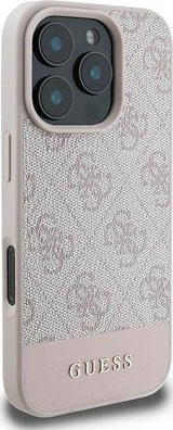 Guess 4G Bottom Stripe Case for iPhone 16 Pro Max 6.9" Pink - GUHCP16XG4GLPI