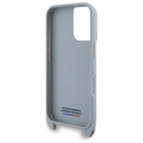 BMW M Series Carbon Stripe & Strap Case for iPhone 16 6.1" Grey - BMHCP16S23PSCCG