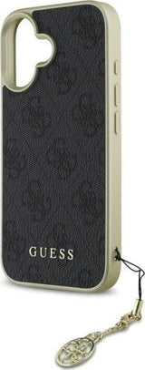 Guess 4G Charms Collection Case for iPhone 16 6.1" Black - GUHCP16SGF4GGR