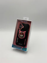 Nimmy Glasses Cool Cat Face Case with Detachable MagSafe Grip Stand for iPhone 17 6.3" Black Pink - N-YJKM-CXZJ-IP17-018