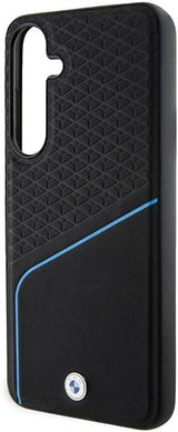 BMW Signature Leather Textured and Line with MagSafe Hard Case for Samsung Galaxy S24 6.2" Black - BMHMS24S23RDCLK