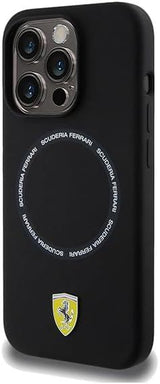 Ferrari Hard Case Printed Ring With MagSafe for iphone 15 Pro Max 6.7" Black - FEHMP15XSBAK