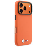 BMW M Series Metal Logo Case with MagSafe & Camera Stand for iPhone 17 Pro Max 6.9" Orange - BMHMP17X25PFWKCKO