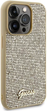 Guess Disco Metal Script Case for iphone 15 Pro 6.1" Gold - GUHCP15LPMSDGSD