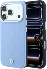 BMW Sign Deboss Quilted Metal Logo Case with MagSafe for iPhone 17/18 Pro 6.3" Blue - BMHMP18L26SWOSPB