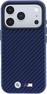 BMW M Carbon Metal Logo Case with MagSafe for iPhone 17/18 Pro 6.3" Navy Blue - BMHMP18L26SWPCILV
