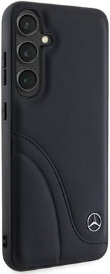Mercedes Benz Genuine Leather Star Logo Case for Samsung Galaxy S24 6.2" Black- MEHCS24S23RBCSK