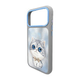 Nimmy Big Eye Cute Pet Silver Shaded Cat Case with MagSafe for iPhone 17 Pro Max 6.9" Grey Blue - N-XDY-IP17-PRO-MAX-023