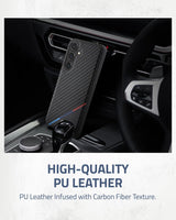 BMW Carbon Tricolor with MagSafe Case for Samsung Galaxy S24 6.2" Black - BMHMS24S23PUDTK