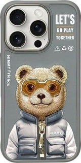 Nimmy Cool & Cute 2.0 Bear Case for iPhone 16 Pro Max 6.9" Grey - N-KM-iP16-Pro-Max-011