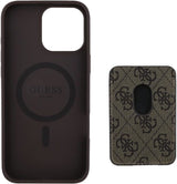 Guess 4G Stripes Case with MagSafe Wallet for iPhone 16 Pro Max 6.9" Brown - GUBPHCP16XP4RPSW