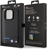 BMW Leather Carbon Case for iphone 15 Pro 6.1" Black - BMHCP15L22NBCK