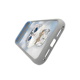 Nimmy Big Eye Cute Pet Silver Shaded Cat Case with MagSafe for iPhone 17 Pro Max 6.9" Grey Blue - N-XDY-IP17-PRO-MAX-023