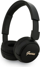 Guess Script Metal Logo On Ear Wireless Headphone Black - GUBHV6SCK
