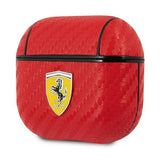 Ferrari PU Carbon On Track Case for Airpods 3 Red - FESA3CARE