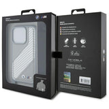 BMW M Series Carbon Stripe & Strap Case for iPhone 16 Pro Max 6.9" Grey - BMHCP16X23PSCCG
