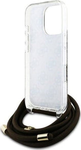 Guess Crossbody Cord 4G Print Case for iPhone 16 Pro 6.3" Brown - GUHCP16LHC4SEW