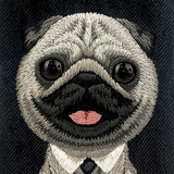 Nimmy Big Eye Cute Pet Pug Dog Case with MagSafe for iPhone 17 Pro Max 6.9" Black Grey - N-XDY-IP17-PRO-MAX-09-A