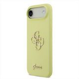 Guess Liquid Silicone 4G Metal Logo Case for iPhone 17 Air 6.5" Yellow - GUHCP17MSC4GLMY