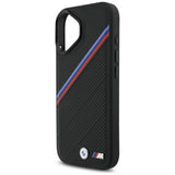 BMW M Tricolor Metal Logo Case with MagSafe for iPhone 17 6.3" Black - BMHMP17S25PCSPEK