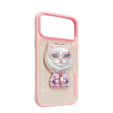 Nimmy Cool & Cute 2.0 White Rich & Beauty Cat Case with MagSafe Stand for iPhone 17 Pro 6.3" Pink - N-YJKM-CXZJZH-IP17-PRO-04