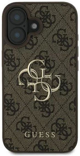 Guess 4G Big Logo Case for iPhone 16 6.1" Brown - GUHCP16S4GMGBR