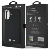 BMW M Smooth Full Wrapped Metal Case with MagSafe for iPhone 16 6.1" Black - BMHCP16S23PMWK