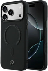 Mercedes Benz Leather Case with 3D MagSafe for iPhone 17 Pro 6.3" Black - MEHMP17L25PEMMOK