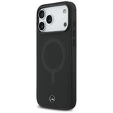 Mercedes Plain Smooth Leather Case with MagSafe for iPhone 17 Pro Max 6.9" Black - EMHMP17X23RCMK
