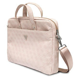 Guess 4G Triangle Logo Laptop Bag 16" Rose Pink Saffiano - GUCB15P4TP