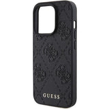 Guess Stamped Leather 4G Case for iphone 15 Pro Max 6.7" Black - GUHCP15XP4EPMK