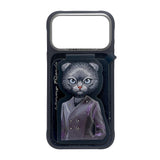 Nimmy Black Cat Magnetic Combo Case with Detachable MagSafe Card Holder Stand for iPhone 17 Pro Max 6.9" Black - N-CXMC-KTZH-IP17-PRO-MAX-03
