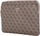 Guess 4G Zipper Pocket Triangle Logo Laptop Sleeve for 14" MacBook Brown - GUCS14ZP4DPTW