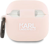 Karl Lagerfeld 3D Choupette Head Silicone Case for Airpods 4 Pink - KLA4RUNCHP