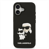 Karl Lagerfeld 3D Rubber Karl and Choupette Case for iPhone 17 6.3" Black - KLHCP17S3DRKCNK