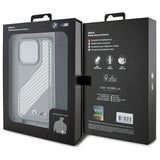 BMW M Series Carbon Stripe & Strap Case for iPhone 16 Pro 6.3" Grey - BMHCP16L23PSCCG