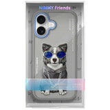 Nimmy Glasses Cool Dog Case with MagSafe for iPhone 17 6.3" Grey Blue - N-YJ-IP17-028
