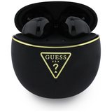 Guess Gold Line Triangle Logo TWS Earphone with Charging Case Black - GUTWSA15HETK