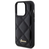Guess Quilted Metal Logo Case for iphone 15 Pro 6.1" Black - GUHCP15LPSQSQSK