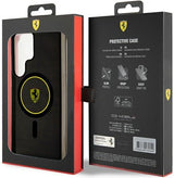 Ferrari IML Smoked Inner Circle Line Hard Case with MagSafe for Samsung Galaxy S24 Ultra 6.8" Black - FEHMS24LU3SMY