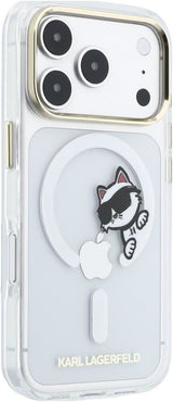 Karl Lagerfeld Peekaboo Logo Case with MagSafe for iPhone 17/18 Pro Max 6.9" Clear - KLHMP18X6HCPSCT