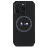 BMW M Series Silicone Printed Ring Case with MagSafe for iPhone 16 Pro 6.3" Black - BMHMP16L23SROK