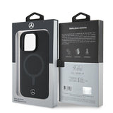 Mercedes Smooth Leather Case with MagSafe for iPhone 16 Pro Max Case 6.9" Black - MEHMP16X23RCMK