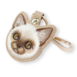 Nimmy Big Eye Cute Pet Siamese Cat Face Airtag Keychain Brown - N-XDY-YSK-026