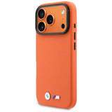 BMW M Series Metal Logo Case with MagSafe & Camera Stand for iPhone 17 Pro Max 6.9" Orange - BMHMP17X25PFWKCKO