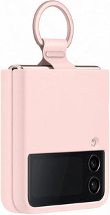 Samsung Galaxy Z Flip 4 Silicone Cover with Ring Pink - EF-PF721TPEGWW